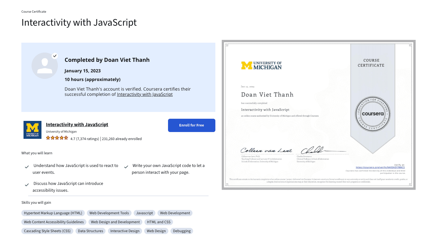 Interactivity with JavaScript